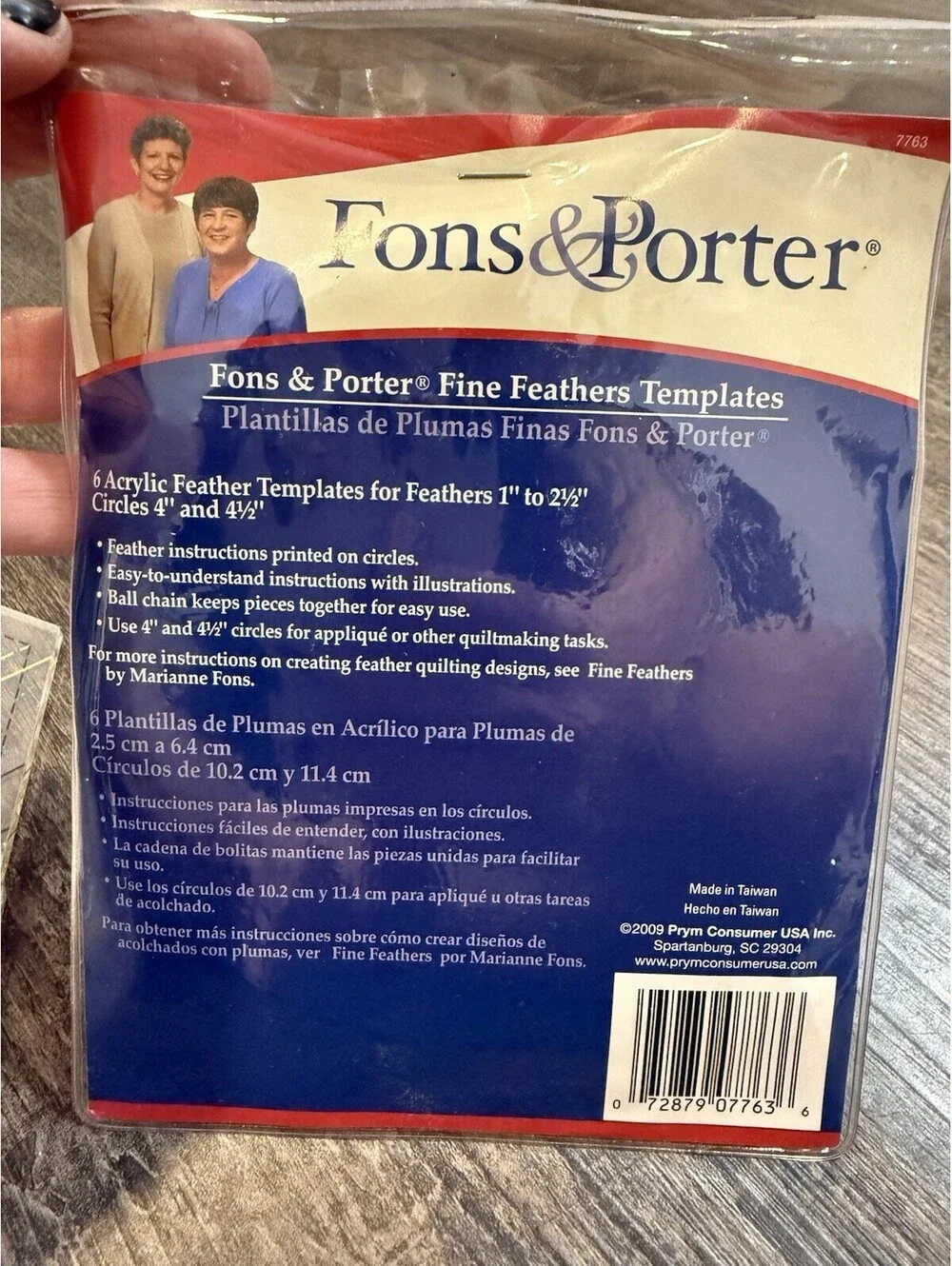 Fons & Porter Fine Feather Templates - 6 Acrylic Feather Templates 1” To 2.5”
